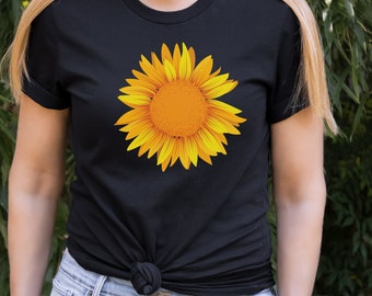 Sunflower Shirt, Women's Summer Shirt, Floral Tee Shirt, Sunflower Graphic T-shirt, Flower Shirt, Sunflower T-shirt, Sunflower Shirts, Gift