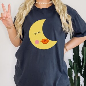 Comfort Colors®, Cute Funny Shirt, Moon T-Shirt, Moon Face T-Shirt, Fun Shirt, Moon Face T-Shirt For Men And Women, Motivational T-Shirt