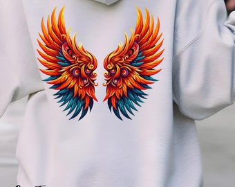 Ombre Angel Wings Hoodie: Trendy VSCO Sweatshirt