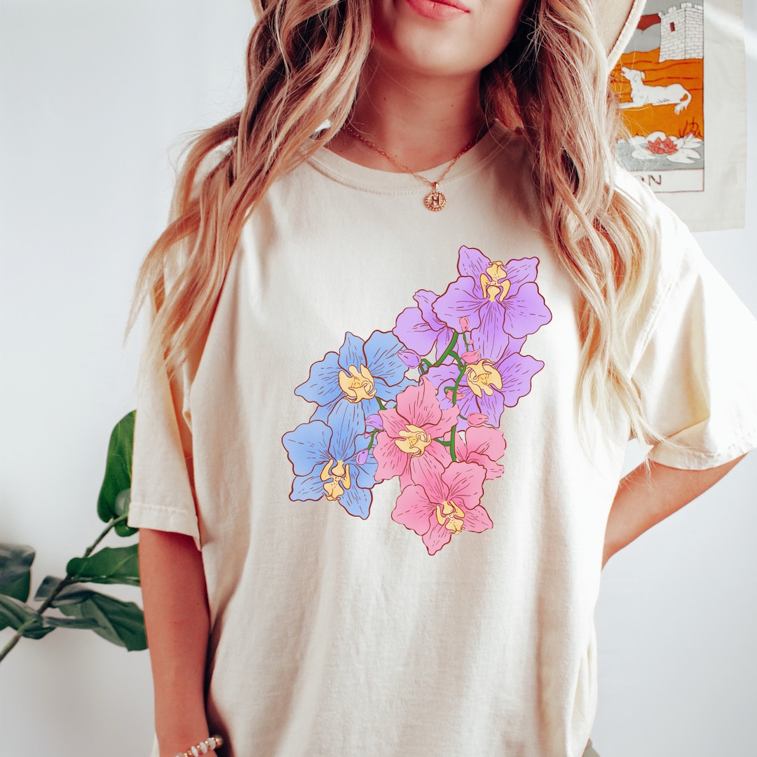 Comfort Colors®, Abstract Flower Shirt, Flower Shirt, Wildflower T ...
