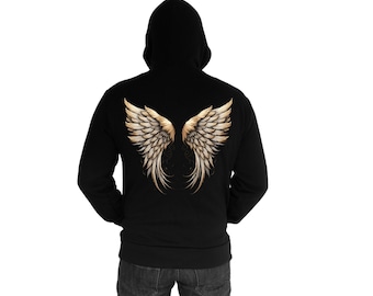 Angel Wings, Angel Wings Hoodie, Whimsical Hoodie, Ombre Angel Wings Heavy Blend Hooded Sweatshirt, Wings Hoodie, Trendy Hoodie, VSCO