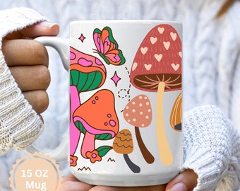 Mugs, Coffee Mug, Mushroom Coffee Mug, Funny  Mug, Cute Mushroom Mug For Playful Farmer, Mushroom Patch Mug, Farm Girl Mug, Gift For Her