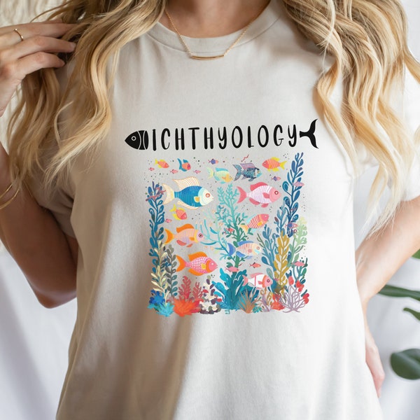 Ichthyologie Shirt, Fisch Shirt, Marine Life Tee, Studie der Fische Shirt, Korallenriff Shirt, Geschenk für einen Freund, Geschenk für sie, Weihnachtsgeschenk