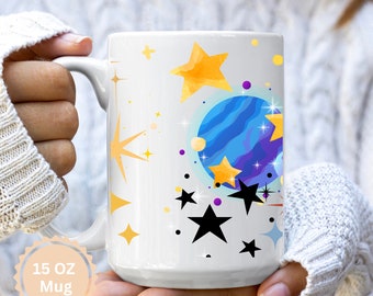 Tazze, Tazza da caffè astronauta, Tazza stella cadente, Tazza galassia, Sistema solare, Tazza spazio esterno, Tazza sistema solare, Regalo amante dello spazio, Pianeta Terra