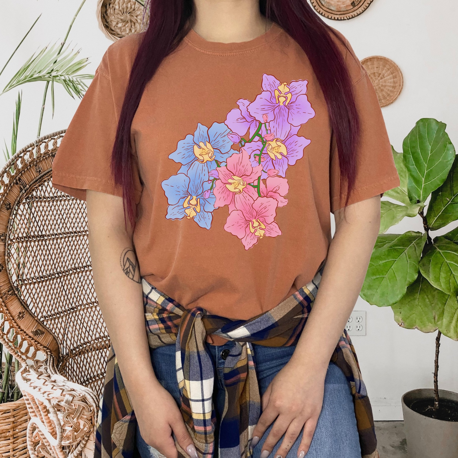Comfort Colors®, Abstract Flower Shirt, Flower Shirt, Wildflower T ...
