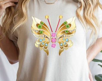 Butterfly Shirt, Lepidoptera T-Shirt,  Floral Shirt, Botter-licker Shirt, Butterfly Lover, Butterfly Graphic, Women's Tee, Cute Graphic Tee