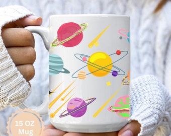 Galaxy Coffee Mug: Solar System, Planets, Stars (15 oz)