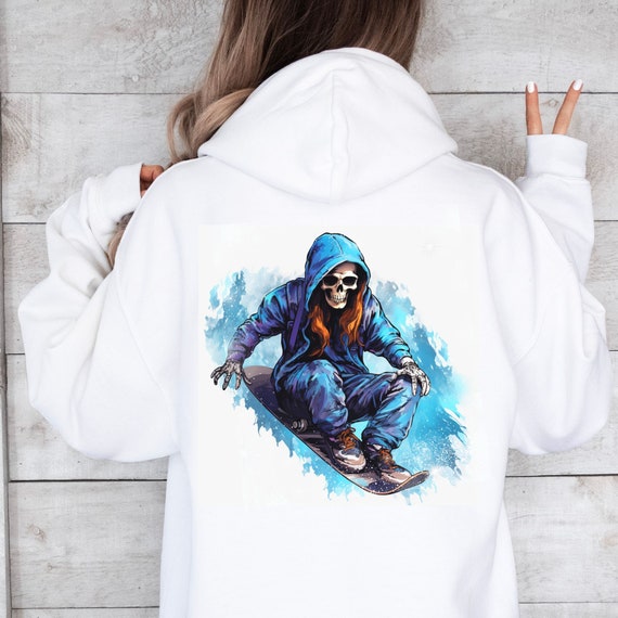 Skeleton Hoodie Snowboard Hoodie Pullover Sweatshirt Snowboarder Hoodie Snowboarder Sweatshirt Snowboarding Skeleton Oversized Shirt Etsy UK