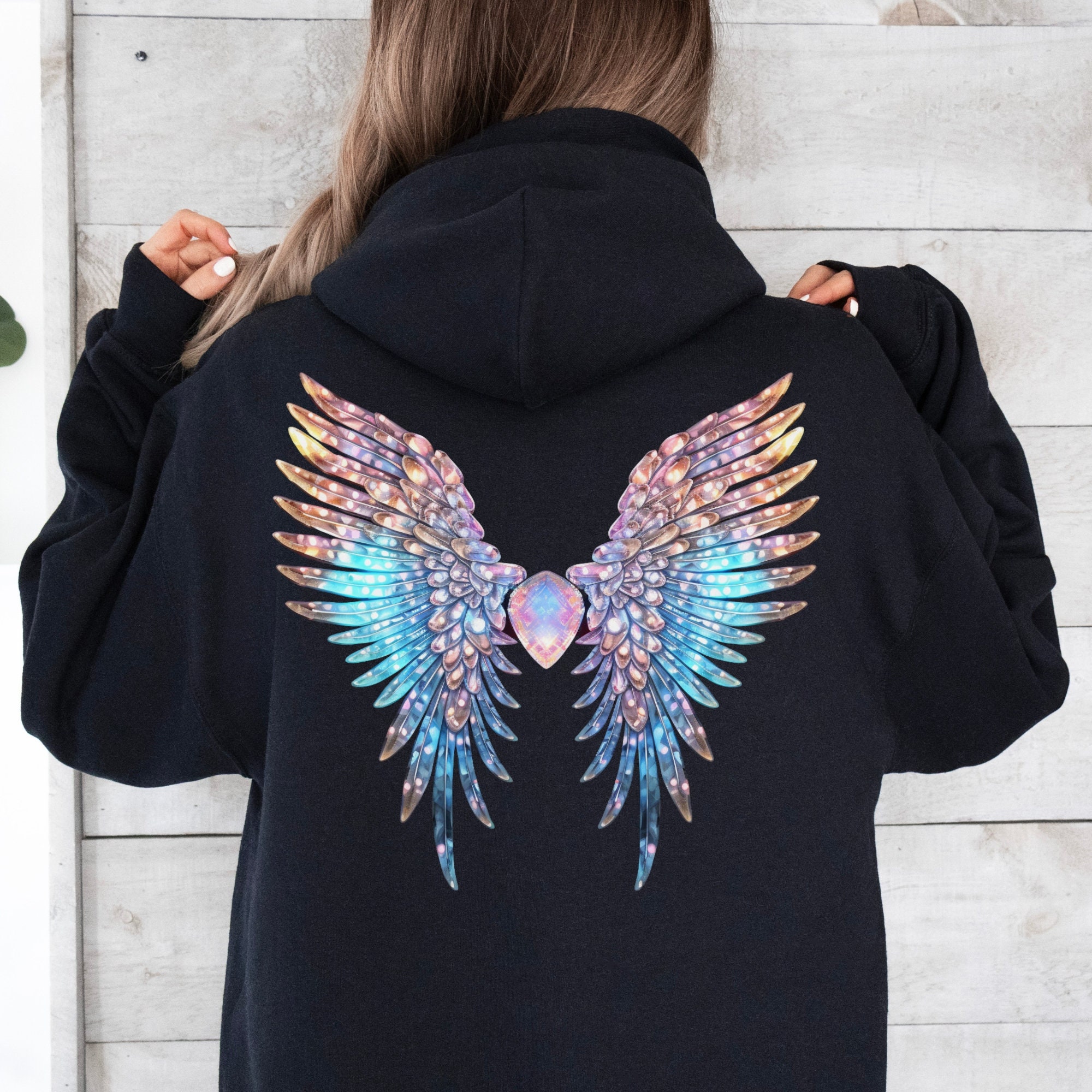 Hoodie Twisted Heart - Velours Marron Avec Broderies Ailes D'Ange Et Perles - Taille XS - Occasion Très Bon État