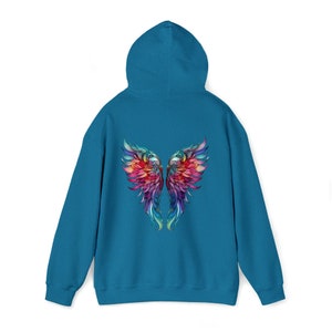 Bluza z kapturem Ombre Angel Wings: ciężka mieszanka bawełny i poliestru zdjęcie 4