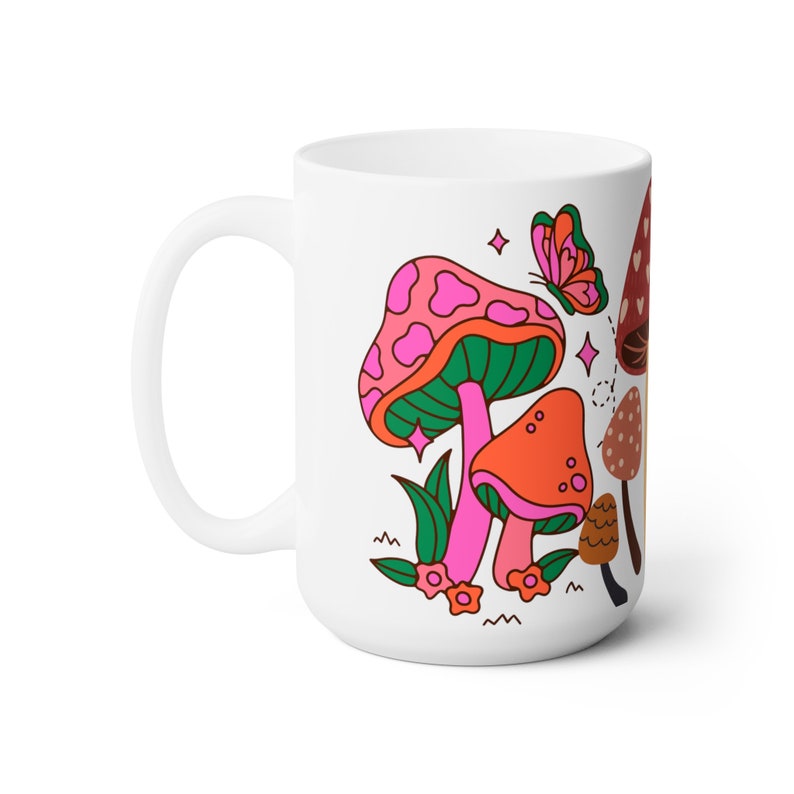 Mugs, Coffee Mug, Mushroom Coffee Mug, Funny Mug, Cute Mushroom Mug For Playful Farmer, Mushroom Patch Mug, Farm Girl Mug, Gift For Her image 3