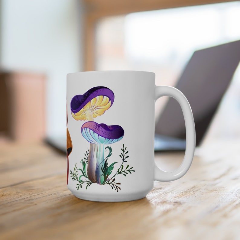Mugs, Coffee Mug, Mushroom Coffee Mug, Funny Mug, Cute Mushroom Mug For Playful Farmer, Mushroom Patch Mug, Farm Girl Mug, Gift For Her image 5