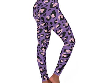 Leopard Print Yoga Leggings, Animal Print Workout Pants | Fitness Tights