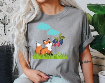 Comfort Colors®, Funny Cheeky Fox Shirt, Animal T-Shirt, Playful Farmer Shirt, Graphic Shirt, Funny Animal Shirt, Fox Shirt, Foxy T