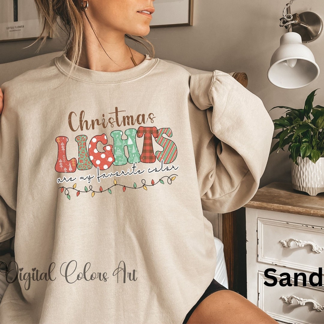 Christmas lights sweatshirt outlet