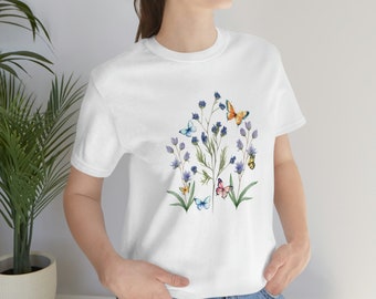 Flower T-shirt, Cute Butterfly Tshirt, Insect Tee, Butterfly Shirt, Butterfly Species Apparel, Botanical Clothing, Inspirational Shirt, Tee