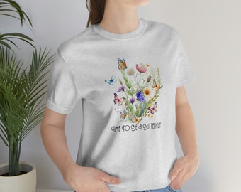 Floral Tee, Inspirational Shirt, Cute Butterfly Tshirt, Butterfly Shirt, Sunshine Tee, Butterfly Species Apparel, Botanical Shirt, Animal T