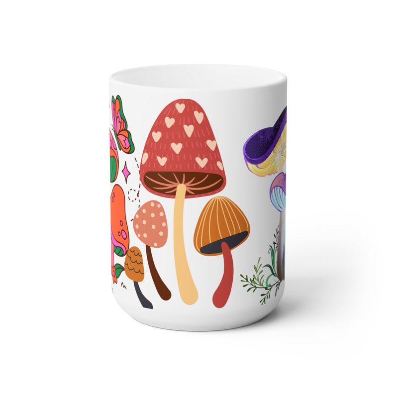 Mugs, Coffee Mug, Mushroom Coffee Mug, Funny Mug, Cute Mushroom Mug For Playful Farmer, Mushroom Patch Mug, Farm Girl Mug, Gift For Her image 2