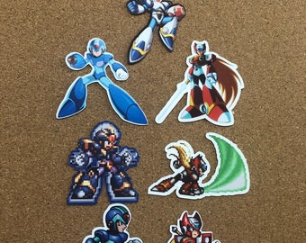 Mega Man Magnet/Sticker, Zero Magnet/Sticker, Megaman and Zero Stickers, Megaman and Zero Magnets