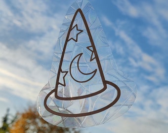 Reusable Suncatcher Window Sticker Disney, Mickey's Fantasia Hat