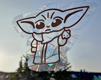 Reusable Suncatcher Window Sticker Star Wars, Grogu, Baby Yoda, The Child