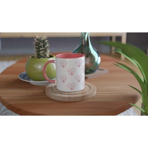 Minnie Mouse (Disney) | White 11oz/325ml Ceramic Mug with Color Inside | Pink image 2