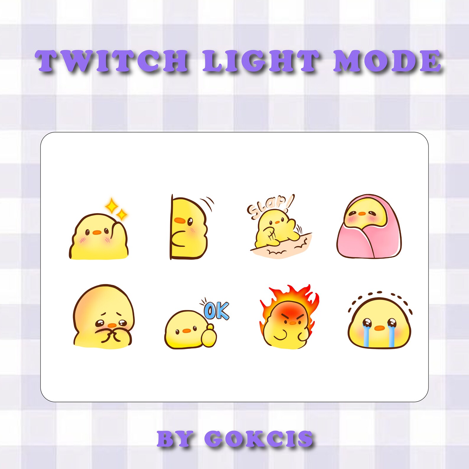 Twitch Emotes, Streamer, Emotes for Streamers, Emotes Pack, Chick