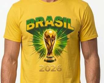 Brasilien Fussball T-Shirt, World Fussball Trophy 2026