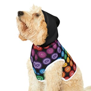 Seven Chakras Dog Hoodie - Black