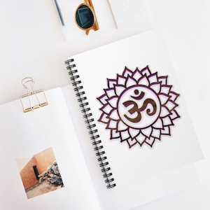Crown Chakra &quot;OM&quot; Spiral Notebook
