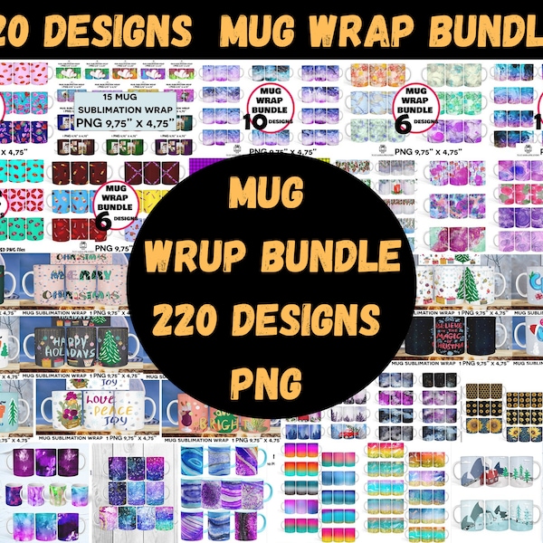 Mega Bundle Mug Wrap Sublimation Designs