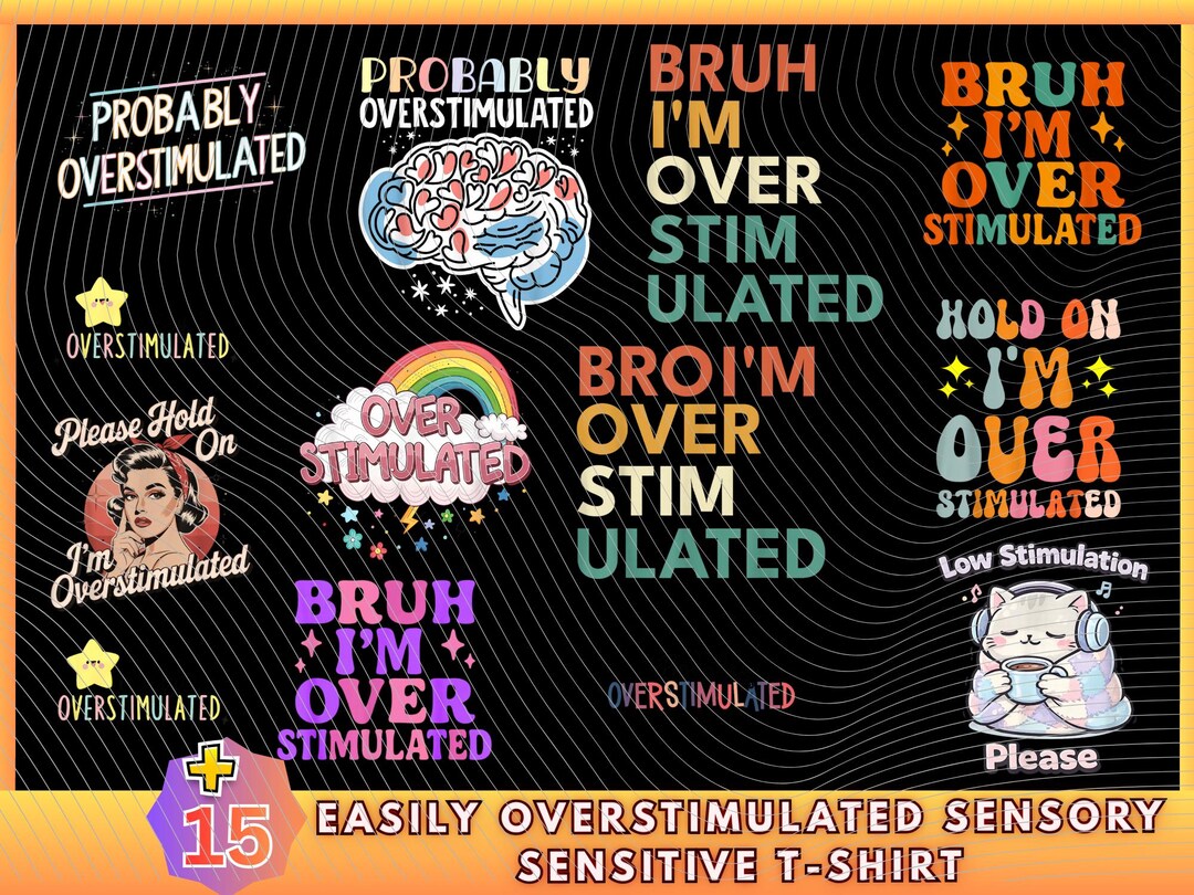Overstimulating Patterns 15 Easily Overstimulated Sensory Sensitive PNG Bundle, Neurodivergent ...