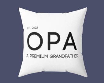 Custom OPA Pillow and Cover | Custom Oma Pillow | Custom Grandparent Gift | Baby Announcement | Birth Announcement | Pregnancy Announcement