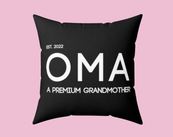 Custom OMA Pillow and Cover | Custom Opa Pillow | Custom Grandparent Gift | Baby Announcement | Birth Announcement | Pregnancy Announcement