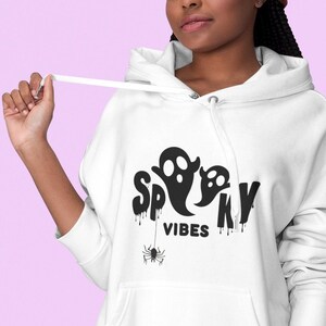 Spooky Vibes Hoodie | Ghost Hoodie | Halloween Sweatshirt | Spooky Shirt | Teacher halloween Shirt | Mom Halloween Shirt | Trick Or Treat
