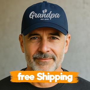 Promoted to Grandpa Hat, Grandpa Est. 2025, First Time Grandpa Gift, Embroidered Dad Hat, Father’s Day Gift, Custom Grandpa Hat,