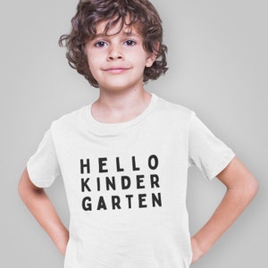 Hallo Kleuterschool T-Shirt | Eerste dag van kleuterschool Tee | Eerste schooldag | Kleuterschool Outfit | Kleuterschool Shirt | Schoolcadeau