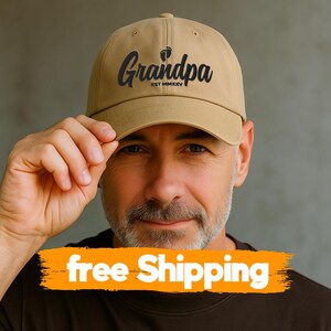 First Time Grandpa Hat, Grandpa Est. 2025, Embroidered Dad Hat, New Grandpa Gift Idea, Father’s Day Gift, Gift for Grandfather, Custom Gift