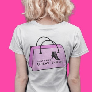 Plant Based with Great Taste Tee | Vegan T-Shirt | Vegetarian Shirt | Gift For Vegan | Funny Vegan Shirt | Plant Based T | Powered By Plants