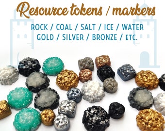 Handmade Polymer Clay Game Resource Markers: Tabletop Game Tokens