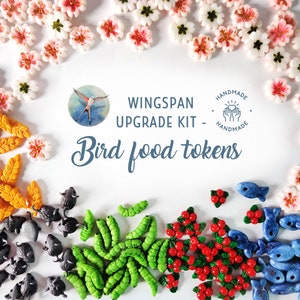 Fichas de comida hechas a mano compatibles con Wingspan™ - Conjuntos para el juego base y Wingspan Oceania