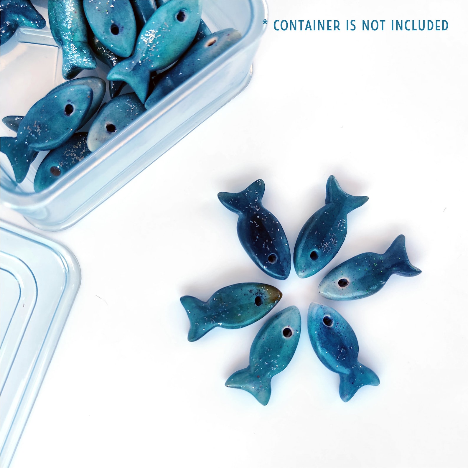Blue Fish Tokens Craft Supplies One-of-kind Miniatures - Etsy