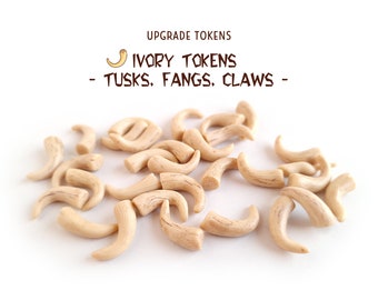 Miniature faux tusks, fangs, claws, teeth // Resources for tabletop gaming or craft projects