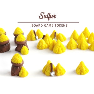 Sulfur tokens / Board game pieces / Resource markers