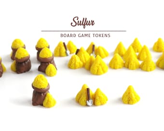 Sulfur tokens / Board game pieces / Resource markers