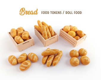 Tiny Bread Miniatures: Polymer Clay Board Game Resource Tokens