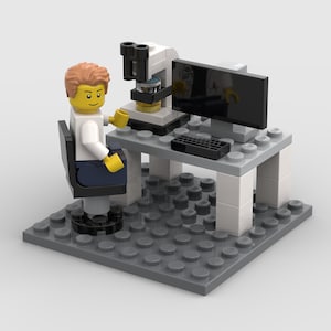 Microscope Station - Model built of LEGO® bricks