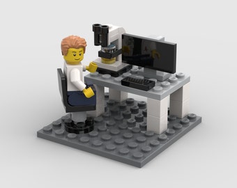 Microscope Station - Model built of LEGO® bricks