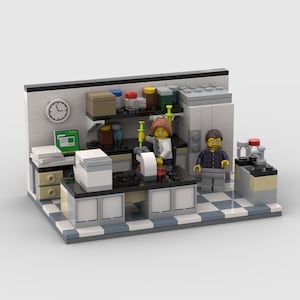 Research Lab set built of LEGO® bricks (MOC)