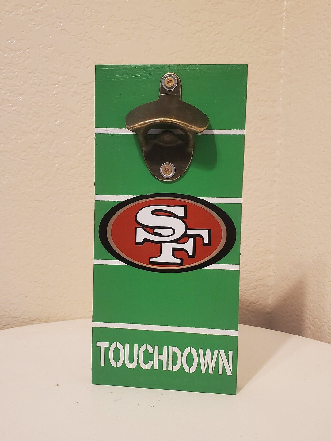 Mariposa Stacked Football Bottle Opener